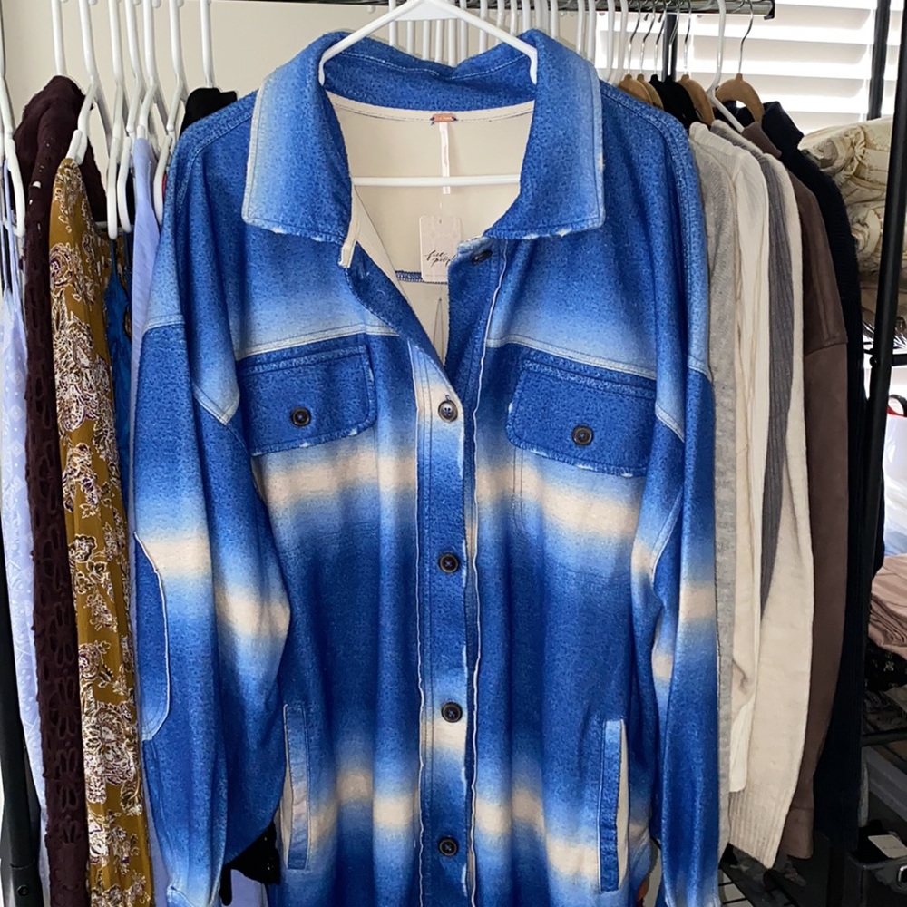 Nwt Free People Ruby Button Up Shacket, Printed D… - image 3